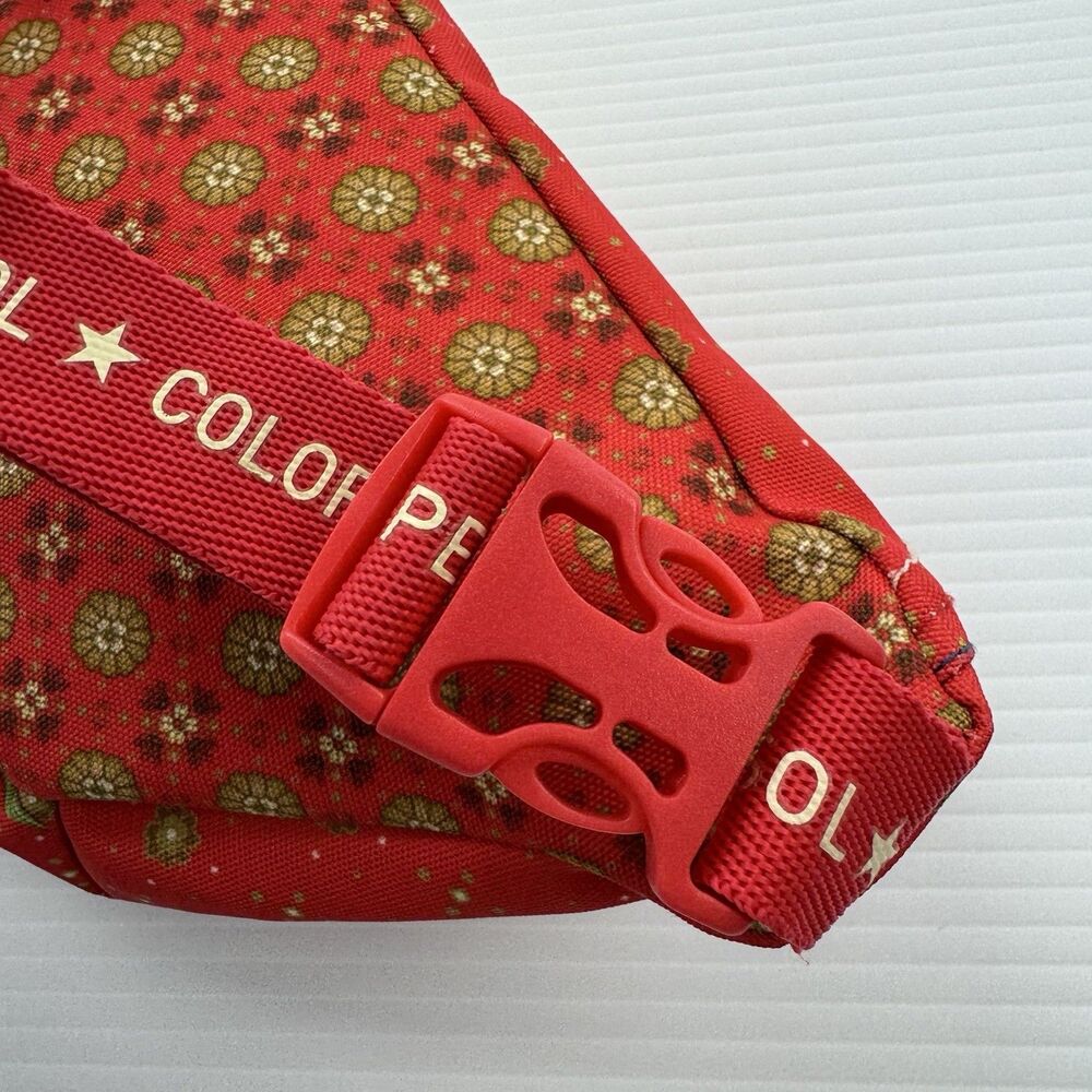 FARM Rio Pochete Fanny Pack Red Floral Waist Belt Bag Colorido Pelo Sol Rare - Picture 15 of 16